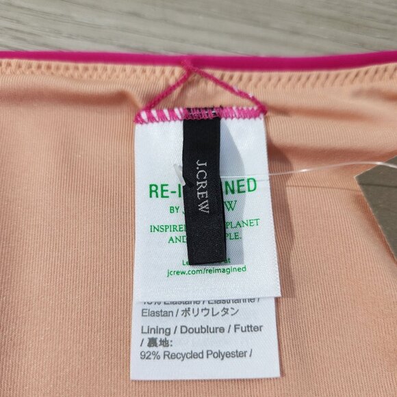 J. Crew Pink Curved Waist Cheeky Bikini Bottom New With Tags Womens Size XXL - Picture 9 of 16